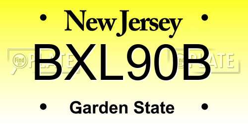 BXL90B New Jersey License Plate