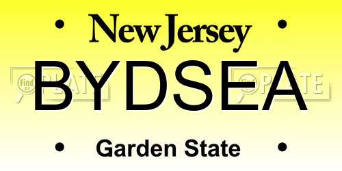 BYDSEA New Jersey License Plate