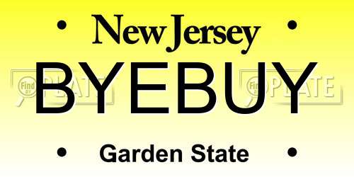 BYEBUY New Jersey License Plate