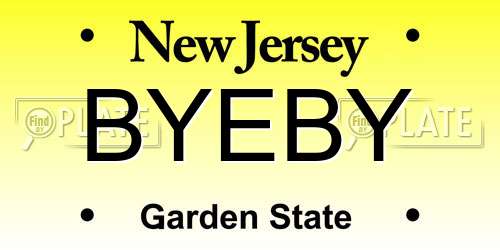 BYEBY New Jersey License Plate
