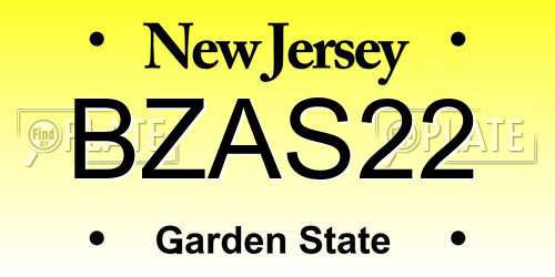 BZAS22 New Jersey License Plate