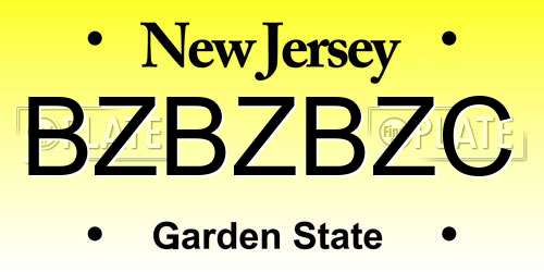 BZBZBZC New Jersey License Plate