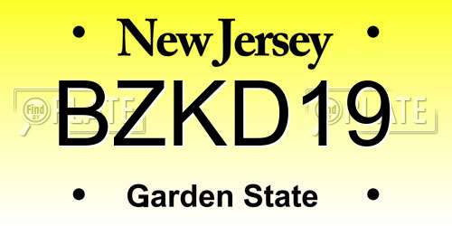 BZKD19 New Jersey License Plate
