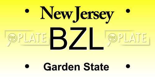 BZL New Jersey License Plate