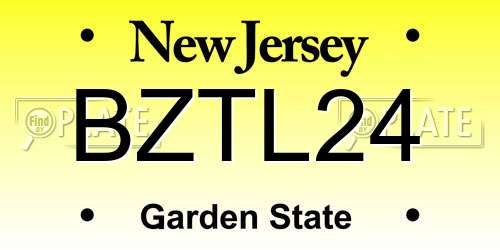 BZTL24 New Jersey License Plate