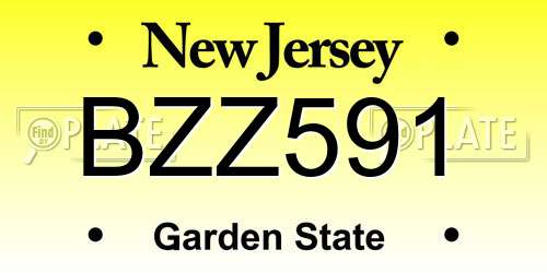 BZZ591 New Jersey License Plate