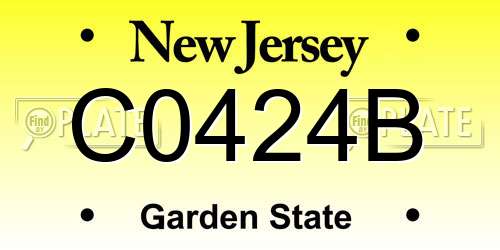 C0424B New Jersey License Plate