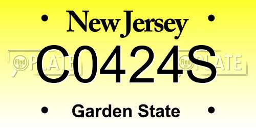 C0424S New Jersey License Plate