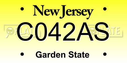C042AS New Jersey License Plate