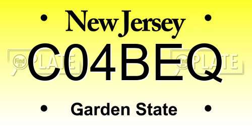 C04BEQ New Jersey License Plate