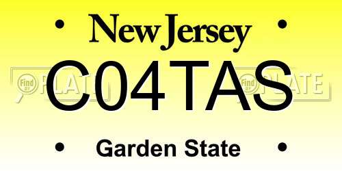 C04TAS New Jersey License Plate