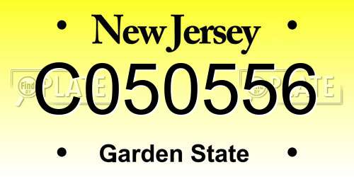 C050556 New Jersey License Plate
