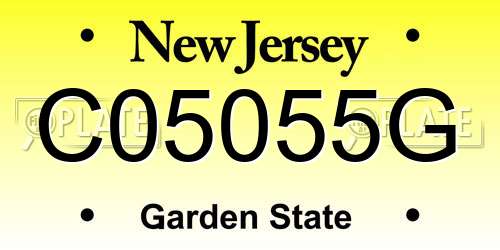 C05055G New Jersey License Plate