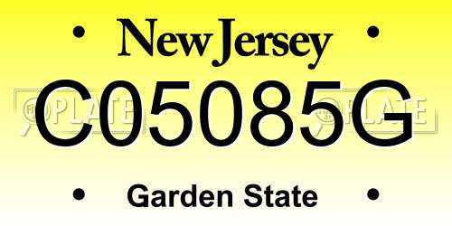 C05085G New Jersey License Plate