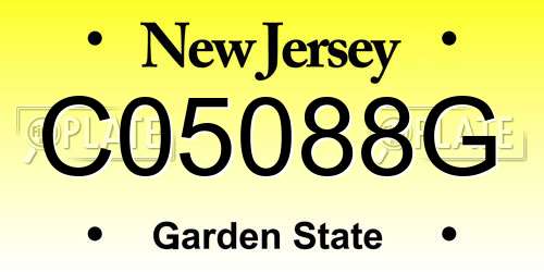 C05088G New Jersey License Plate