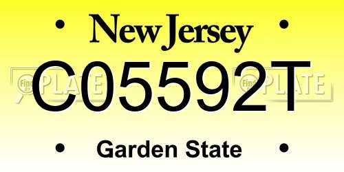 C05592T New Jersey License Plate