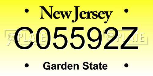 C05592Z New Jersey License Plate