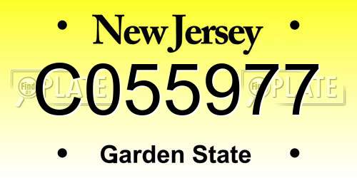 C055977 New Jersey License Plate