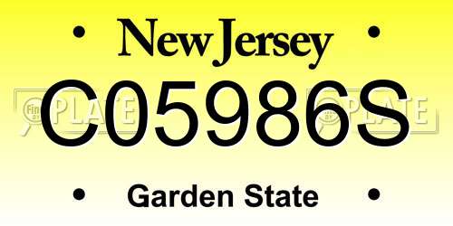 C05986S New Jersey License Plate