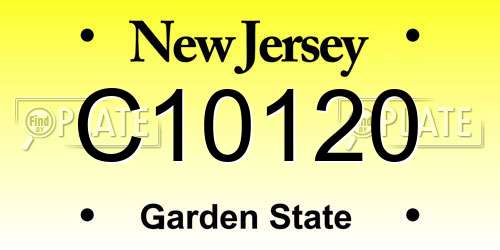 C10120 New Jersey License Plate