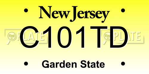 C101TD New Jersey License Plate