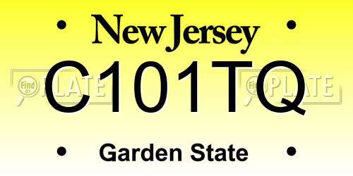 C101TQ New Jersey License Plate