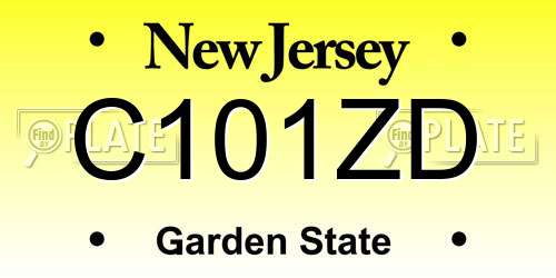 C101ZD New Jersey License Plate