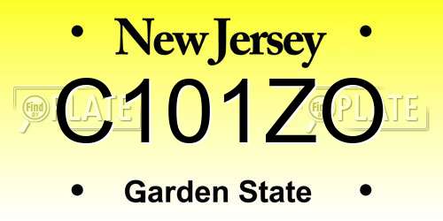 C101ZO New Jersey License Plate