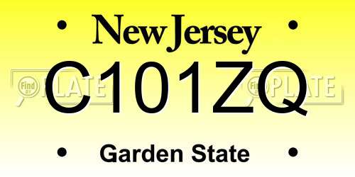 C101ZQ New Jersey License Plate