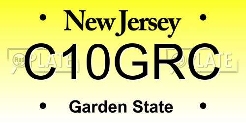 C10GRC New Jersey License Plate