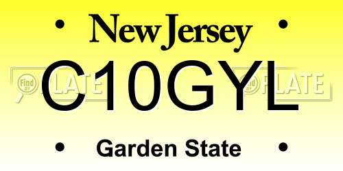 C10GYL New Jersey License Plate