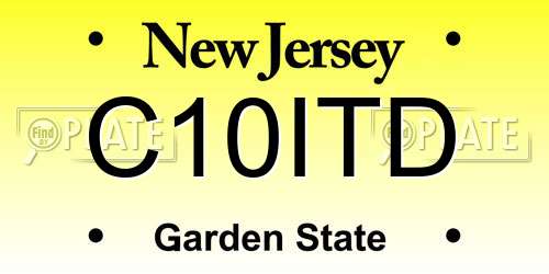 C10ITD New Jersey License Plate