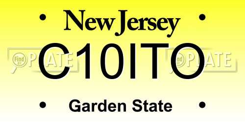 C10ITO New Jersey License Plate