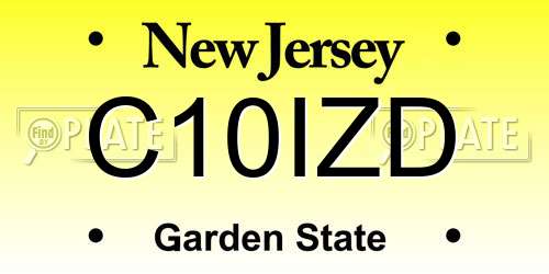 C10IZD New Jersey License Plate