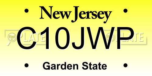 C10JWP New Jersey License Plate