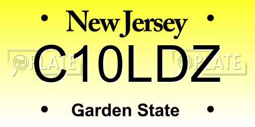 C10LDZ New Jersey License Plate