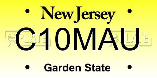 C10MAU New Jersey License Plate