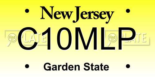C10MLP New Jersey License Plate
