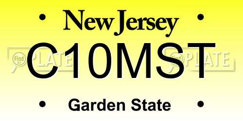 C10MST New Jersey License Plate