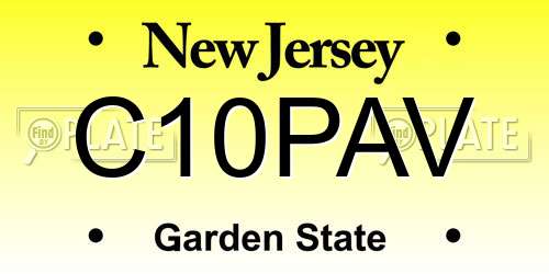 C10PAV New Jersey License Plate