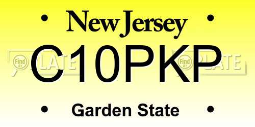 C10PKP New Jersey License Plate