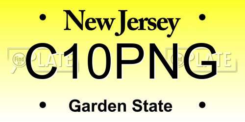 C10PNG New Jersey License Plate