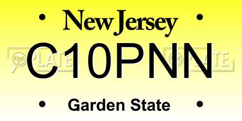 C10PNN New Jersey License Plate