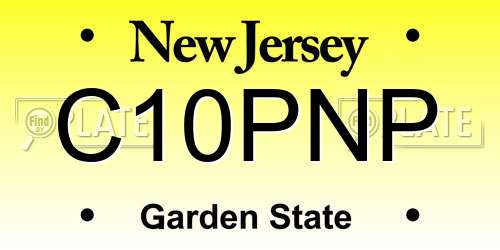 C10PNP New Jersey License Plate
