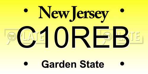 C10REB New Jersey License Plate