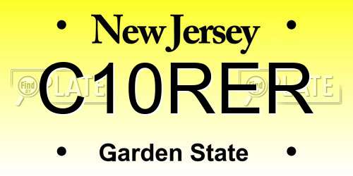 C10RER New Jersey License Plate