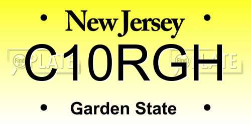 C10RGH New Jersey License Plate