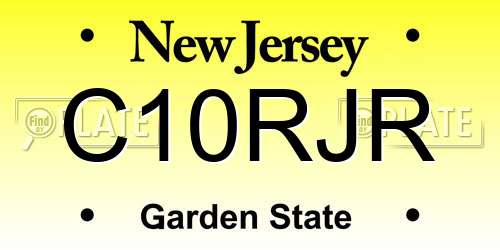 C10RJR New Jersey License Plate