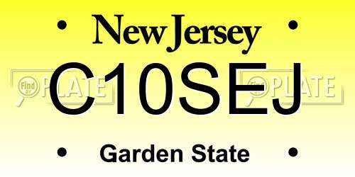 C10SEJ New Jersey License Plate