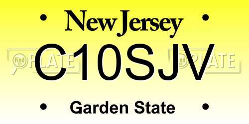 C10SJV New Jersey License Plate